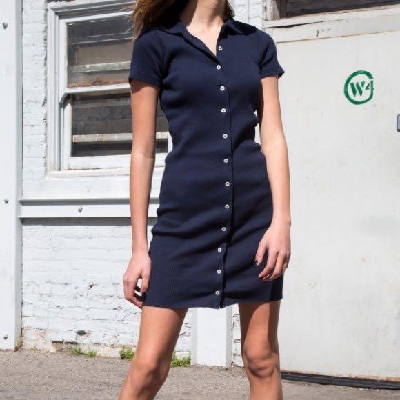 Navy Caroline Dress from Brandy Melville - Picture 4 of 4